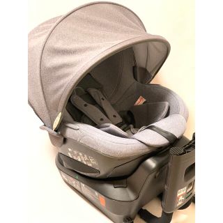 美品　エールベベ　クルット4iプレミアム　ISOFIX  ナチュラルグレー(自動車用チャイルドシート本体)