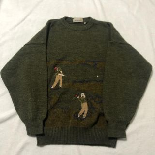 ビューティアンドユースユナイテッドアローズ(BEAUTY&YOUTH UNITED ARROWS)のvintage ミドルゲージニット　緑(ニット/セーター)