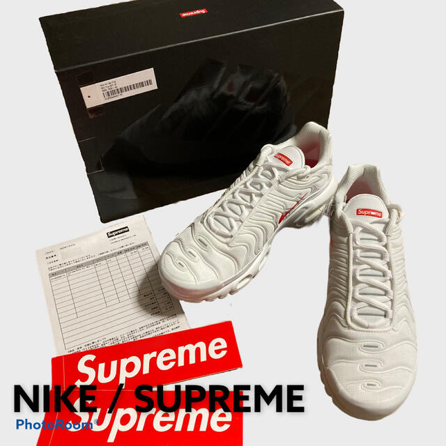 NIKE SUPREME AIR MAX PLUS TN 白 ホワイト 27.5