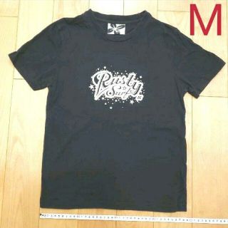 ラスティ(RUSTY)のラスティ　ラインストーン付　半袖Tシャツ　ネイビー　紺　RUSTY SURF　M(Tシャツ(半袖/袖なし))