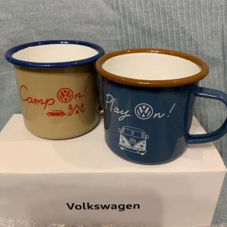 フォルクスワーゲン(Volkswagen)のフォルクスワーゲン　ペア　マグカップ　ホーロー(グラス/カップ)