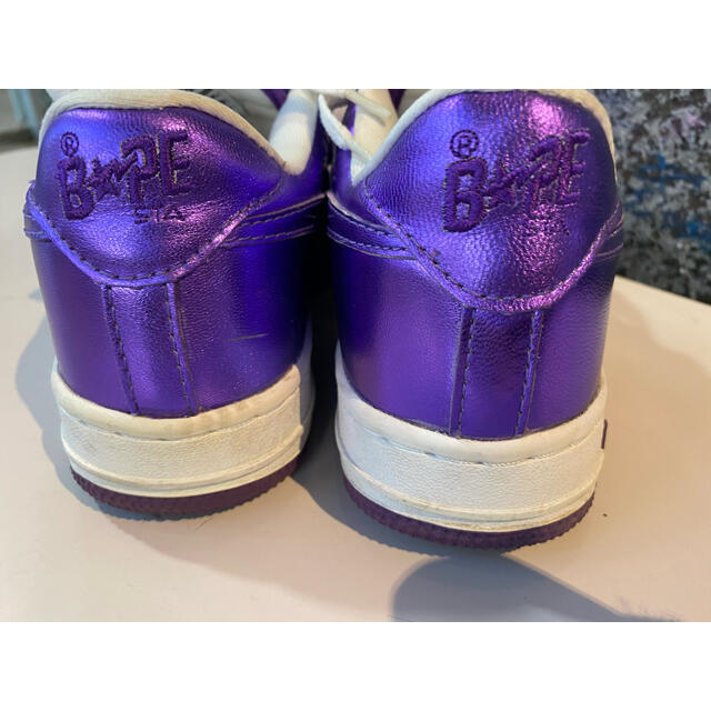 A BATHING APE(アベイシングエイプ)の専用 APE BAPESTA 紫メタリック US5.5 美品 レディースの靴/シューズ(スニーカー)の商品写真