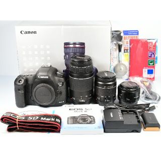 キヤノン(Canon)のCanon EOS 5D MarkIII 標準&望遠&単焦点トリプルレンズセット(デジタル一眼)