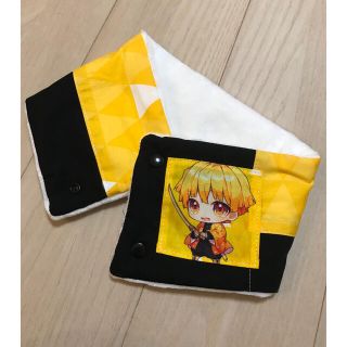 (M25) 我妻善逸　マフラー　ネックウォーマー　ハンドメイド(外出用品)