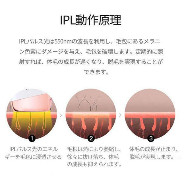 脱毛器 光美容器 VIO SARLISI公式品 IPL光脱毛器  脇 男女兼用 スマホ/家電/カメラの美容/健康(ボディケア/エステ)の商品写真