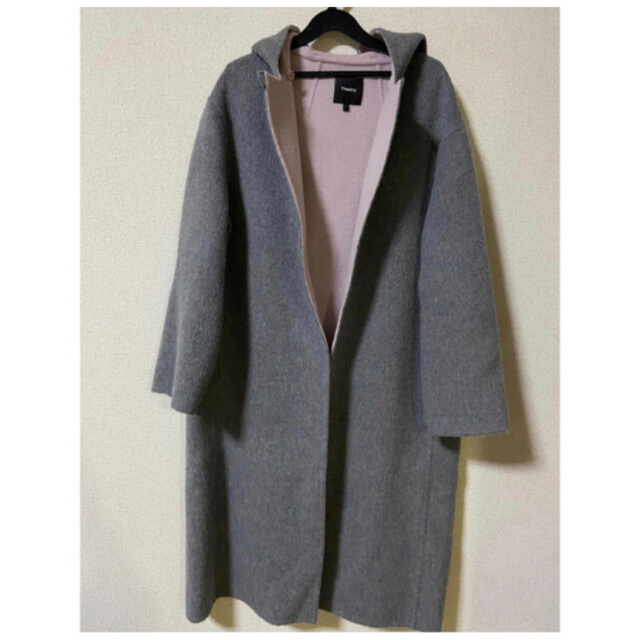 Theory 19SS フーデットコート グレー | dondiegosanta.com