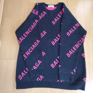 バレンシアガ(Balenciaga)のBALENCIAGAニット黒ピンク(ニット/セーター)