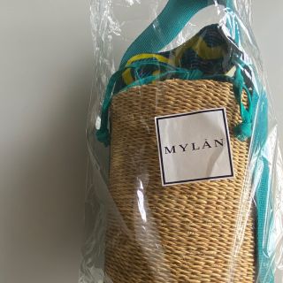 mylan マイラン cloudy クラウディ カゴバッグ ブルー 新品巾着付