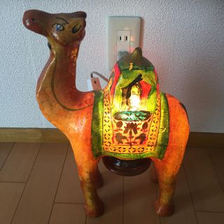 ラクダ 置物 ライト 新品