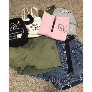 ピンクラテ(PINK-latte)のpink-latteピンクラテ　女子　7点セット　トレーナー　キュロット　バッグ(Tシャツ/カットソー)