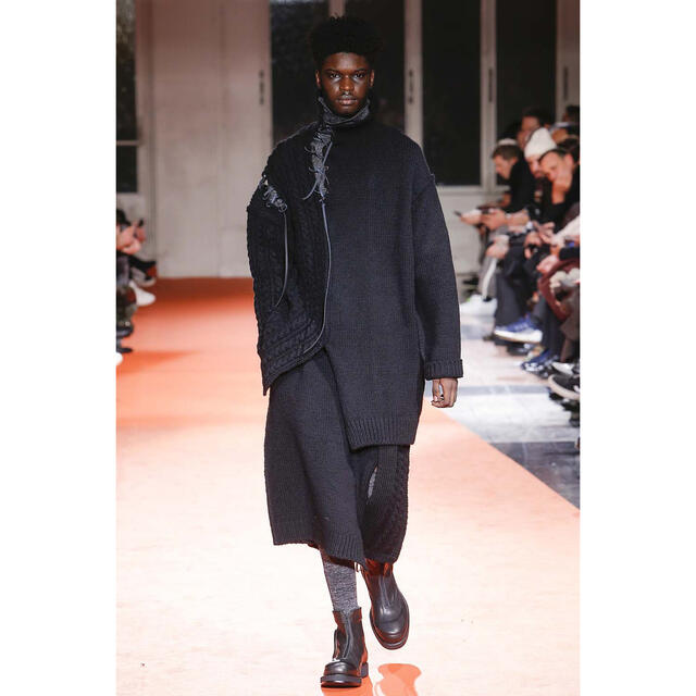 Yohji Yamamoto ヨウジヤマモト 18-19AW レザー　ニット