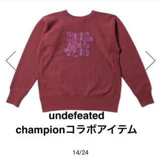 アンディフィーテッド(UNDEFEATED)のundefeated champion コラボスウェット　ボルドー　Ｌ(スウェット)