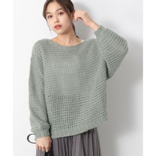 ヘザー(heather)のheather モヘアタッチ　メッシュニット　未使用品　ヘザー(ニット/セーター)