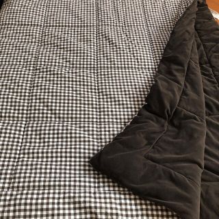 ムジルシリョウヒン(MUJI (無印良品))のcan様専用　無印　コタツ布団　195✖️195 ブラウンチェック(こたつ)