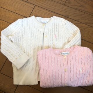 ラルフローレン(Ralph Lauren)のラルフローレン　双子　女の子　カーディガン　80cm(カーディガン/ボレロ)