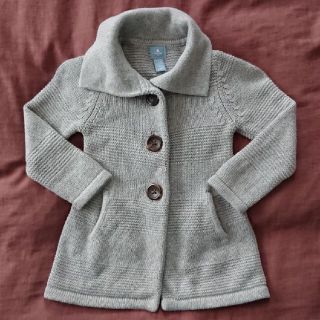 ベビーギャップ(babyGAP)のGAP ギャップかわいい コットン 100%  ニット Aラインコート 80(ジャケット/コート)