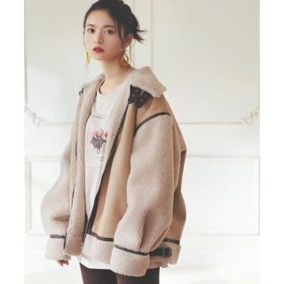 グレイル(GRL)の【GRL】タグ付き新品*スエードXボアジャケット★F(ブルゾン)