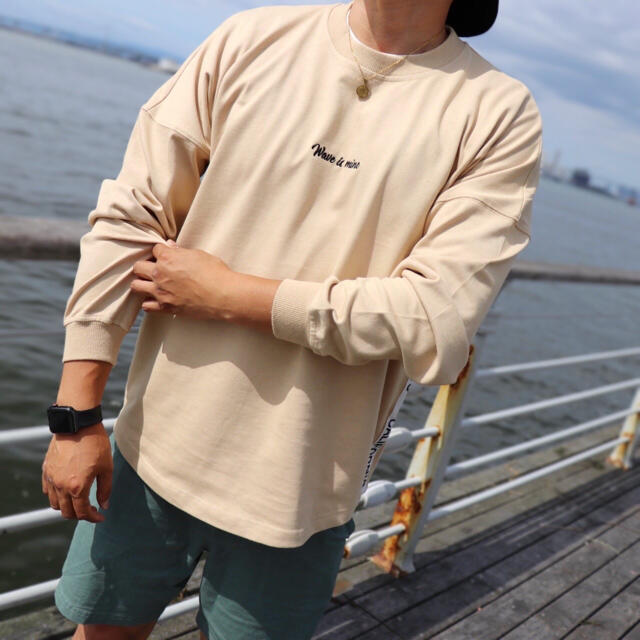 冬のインナーに☆LUSSO SURF 刺繍テープ　ロンT Tシャツ　Sサイズ