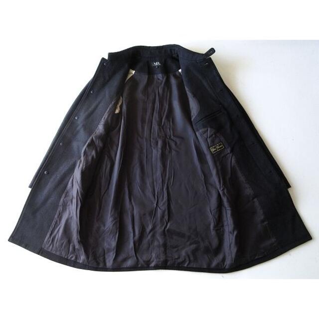 LOOK使用 A.P.C. ウールツイードマックコート ダークネイビー M