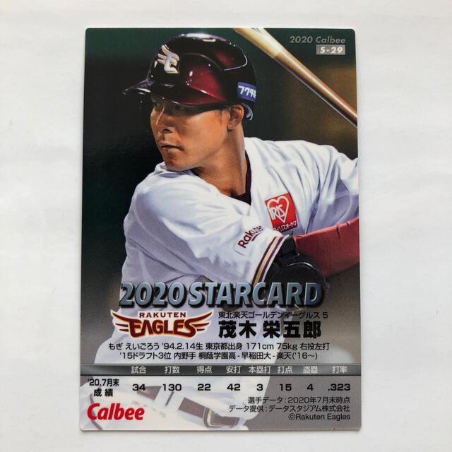 カルビー - プロ野球チップス カード プロ野球カード 2020 STARCARD 茂木栄五郎の通販 by そら's shop｜カルビーならラクマ