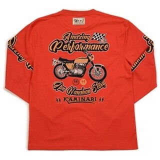 ｶﾐﾅﾘﾓｰﾀｰｽ/CB750FOUR/ﾛﾝT/ﾚｯﾄﾞ/kmlt-215(Tシャツ/カットソー(七分/長袖))