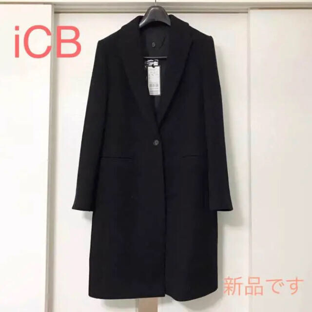 ICB(アイシービー)の新品 iCB 濃い紺〜黒色 チェスターコート 11号 レディースのジャケット/アウター(ロングコート)の商品写真