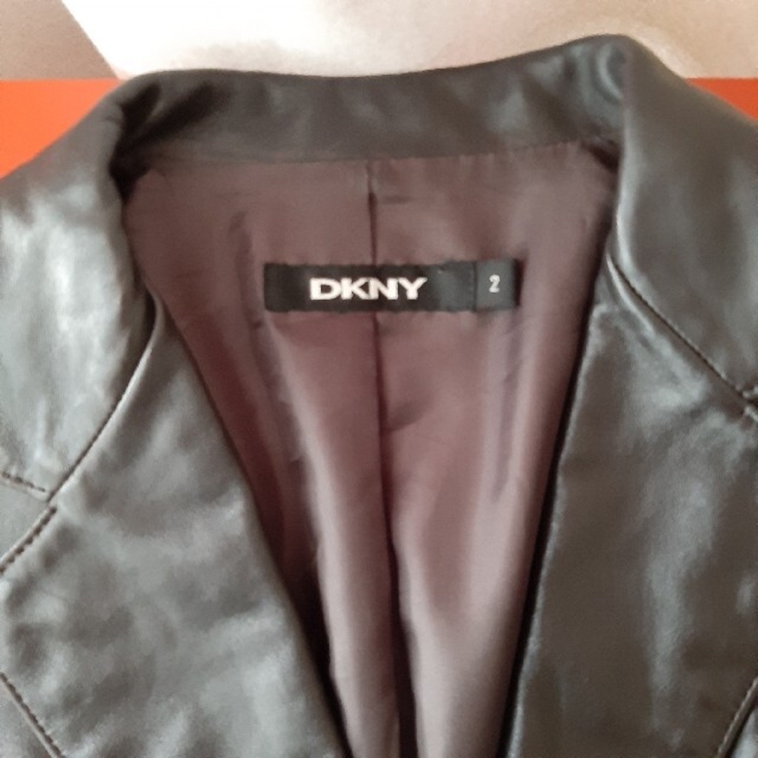 DKNY(ダナキャランニューヨーク)の【DNKY】レザージャケット　シープスキン テーラードジャケット メンズのジャケット/アウター(テーラードジャケット)の商品写真