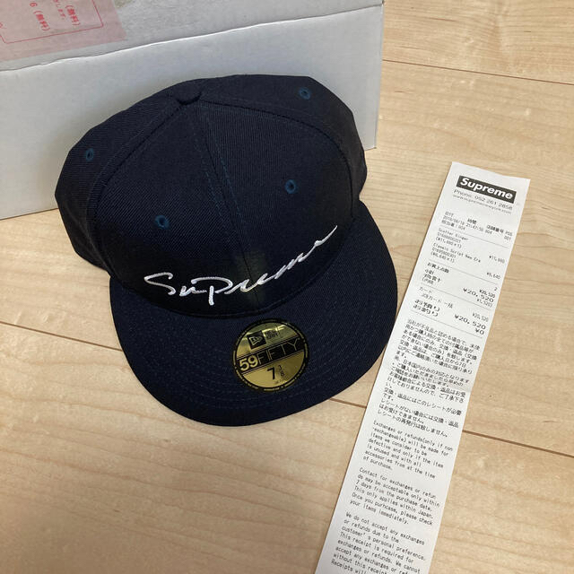 supreme classic script new era 7 3/8 黒