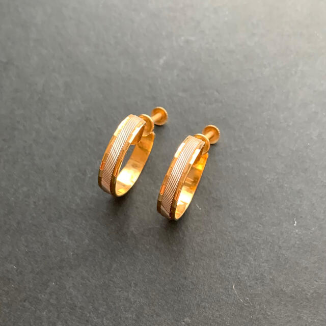 K18 プラチナ フープ イヤリング 刻印あり vintage 売上実績NO.1