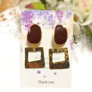 《ボルドー　ピアス》(ピアス)