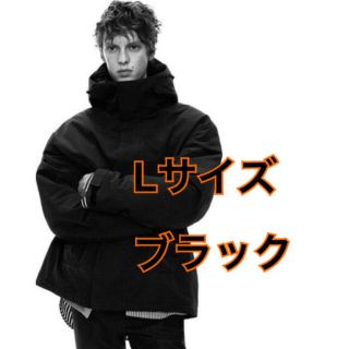 ユニクロ(UNIQLO)のユニクロ　+J ジルサンダー　ハイブリッドダウンオーバーサイズパーカ　L 黒(ダウンジャケット)