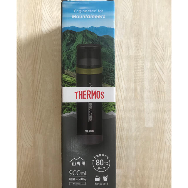 新品未使用THERMOS サーモス山専用ステンレスボトルマットブラック 0.9L