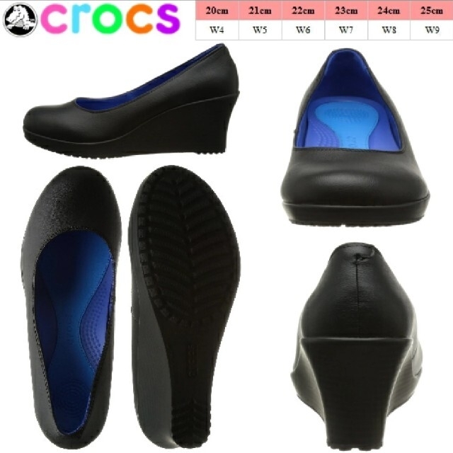 crocs(クロックス)のcrocs　クロックス　ウェッジ パンプス　W5.5 レディースの靴/シューズ(ハイヒール/パンプス)の商品写真