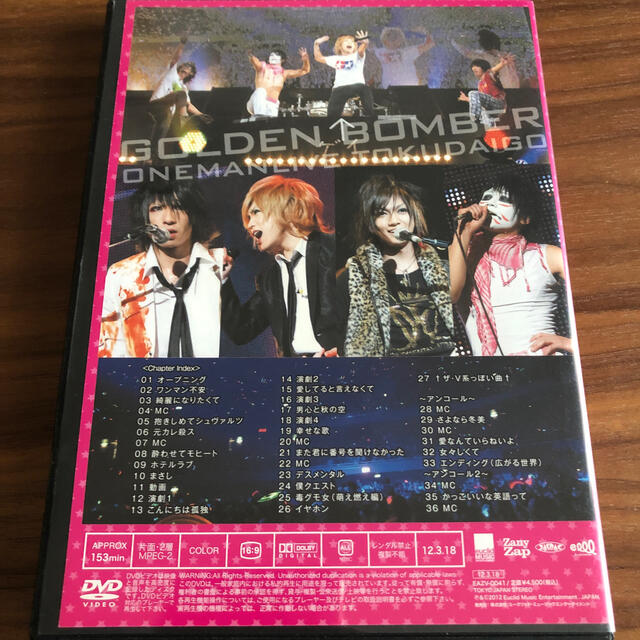 ゴールデンボンバー　一生バカ2012 DVD エンタメ/ホビーのDVD/ブルーレイ(ミュージック)の商品写真