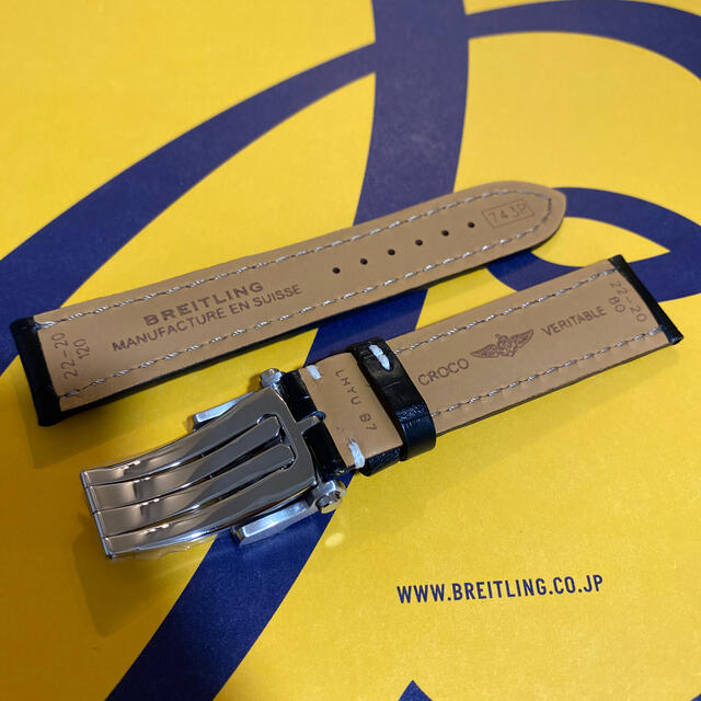 限定品】 BREITLING純正 クロコダイルベルト 尾錠付き20-18 tdh