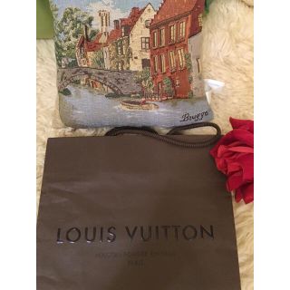 ルイヴィトン(LOUIS VUITTON)のベルギー製　インテリア　ミニ　クッション　&  ルイヴィトン　ミニ　バッグ(ハンドバッグ)