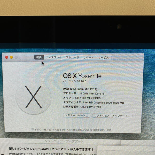 【年間ランキング6年連続受賞】 iMac 2014(インコ様専用)