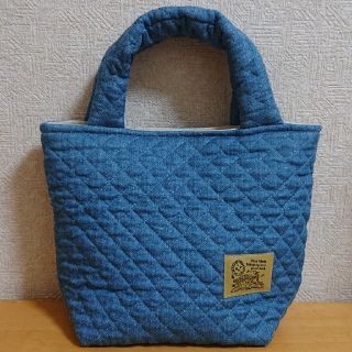 デニム柄 ミニトートバッグ *ハンドメイド*(バッグ)