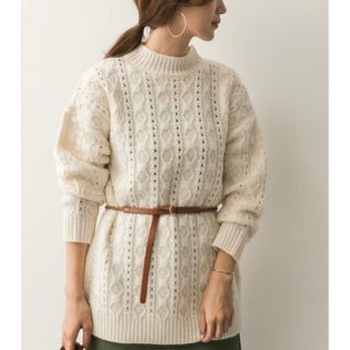 アーバンリサーチドアーズ ケーブルニット ニット/セーター(レディース ... 美品 アーバンリサーチドアーズ Doors ケーブル編みニット ブラック