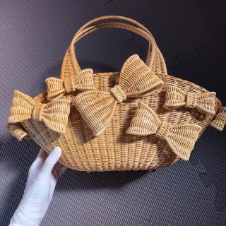 anatelier - 美品 アナトリエ リボンかごバッグ の通販 by ムウスケの anatelier - 美品 アナトリエ リボンかごバッグ の通販 by ムウスケの
