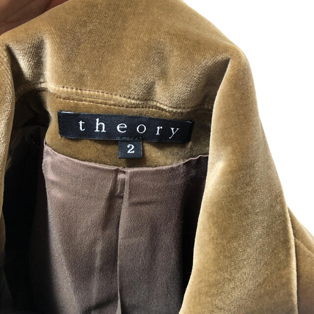 theory(セオリー)の【美品】セオリー ジャケット 2 秋冬春 濃い茶色 ベロア レディースのジャケット/アウター(テーラードジャケット)の商品写真