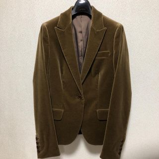 セオリー(theory)の【美品】セオリー ジャケット 2 秋冬春 濃い茶色 ベロア(テーラードジャケット)