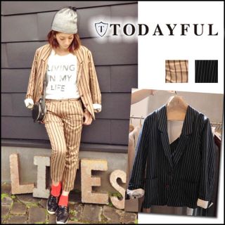 トゥデイフル(TODAYFUL)のTODAYFUL ストライプジャケット&パンツ　セットアップ(セット/コーデ)