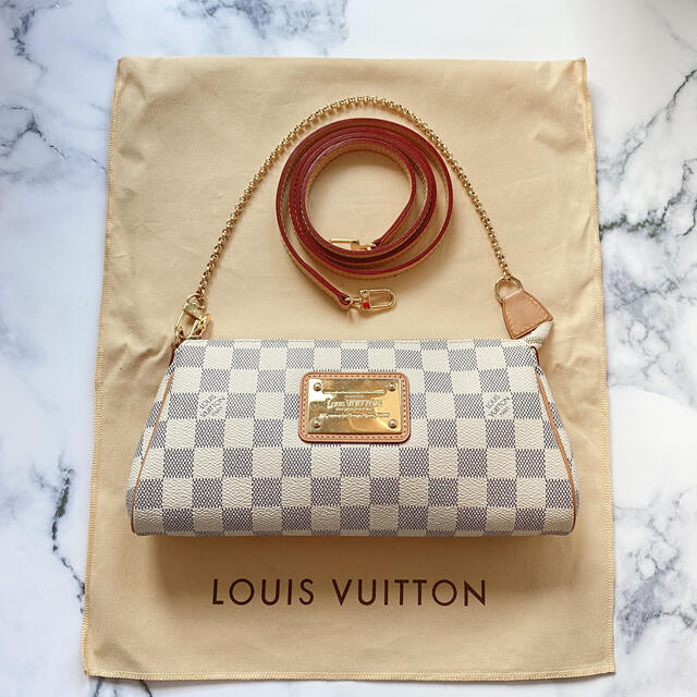 【美品】Louis Vuitton ダミエアズール エヴァ 2wayバッグ