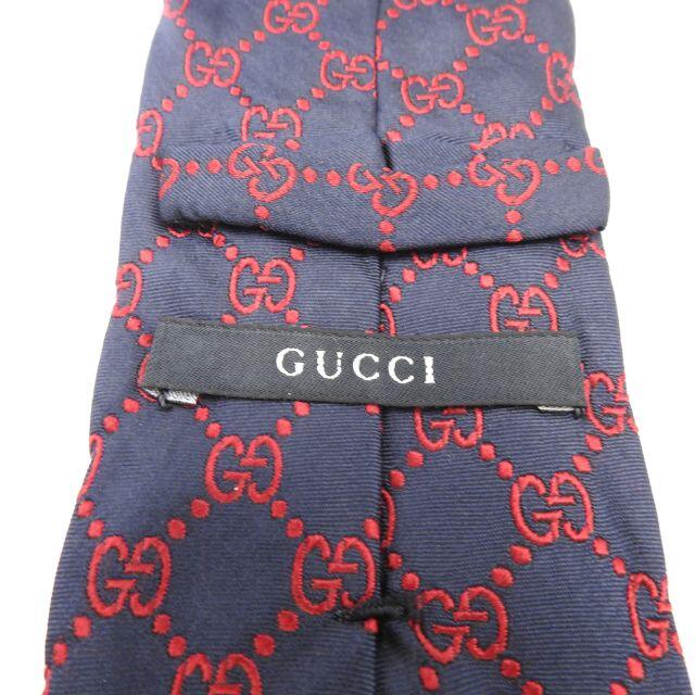 Gucci(グッチ)のサケチ様専用グッチ GUCCI ネクタイ ＧＧロゴ入り ブラック×レッド 総柄 メンズのファッション小物(ネクタイ)の商品写真