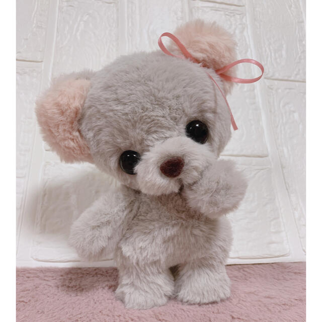 Rinapi♡bear(ᵔᴥᵔ)くまのぬいぐるみ ハンドメイド♡グレー - ぬいぐるみ