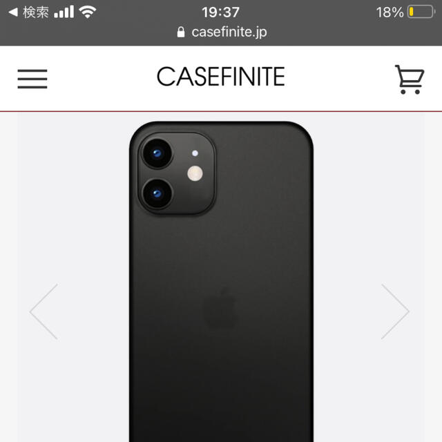  CACEFINITE フロストエア　ブラック　i Phone 12 mini スマホ/家電/カメラのスマホアクセサリー(iPhoneケース)の商品写真