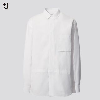 ユニクロ(UNIQLO)のUNIQLO +J ユニクロ スーピマコットン オーバーサイズシャツ L 白(シャツ)