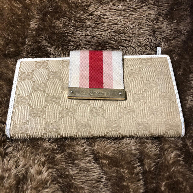 Gucci(グッチ)のGUCCI グッチ /激可愛い　❤️シェリーGG柄　ファスナー付き長財布 レディースのファッション小物(財布)の商品写真