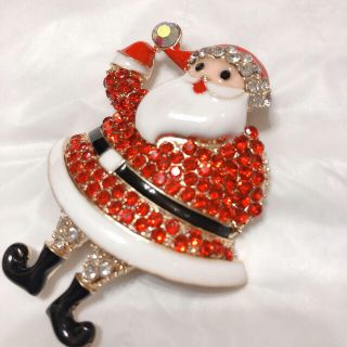 新品 クリスマス Xmas ブローチ サンタクロース サンタ アクセサリー(その他)